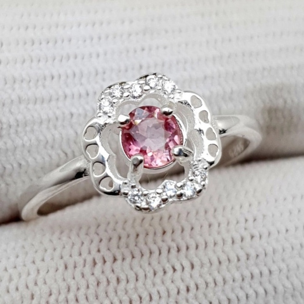 Natural Tourmaline 11.1 Carat AAA pink tourmaline crystal ring